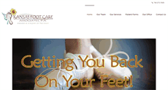 Desktop Screenshot of kansasfootcare.com
